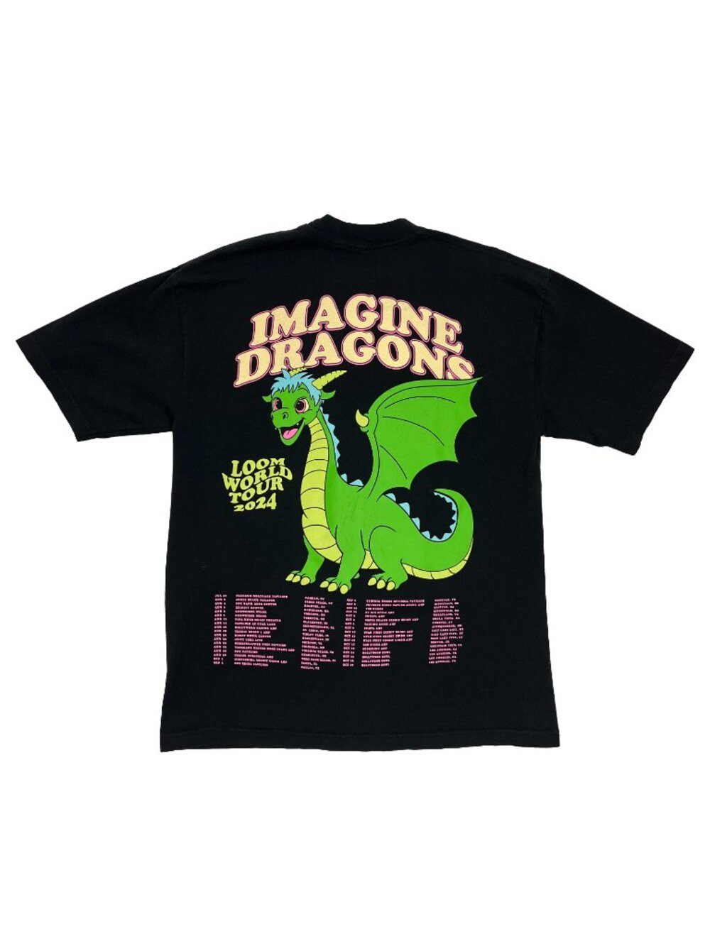 Imagine Dragons Shirt Black Loom World Tour 2024 Mens L